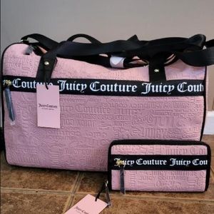 Juicy couture duffel bag and matching wallet